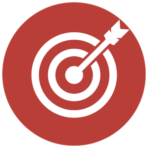 Icon of an arrow in a bullseye center