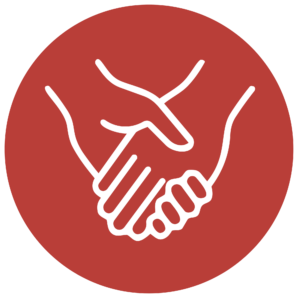 Icon of two holding hands